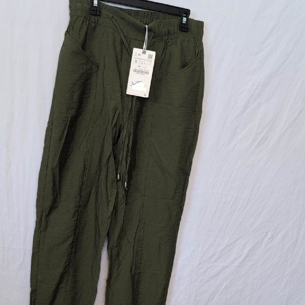 Zara NWT Army Green Women's Cargo Pants Size Small